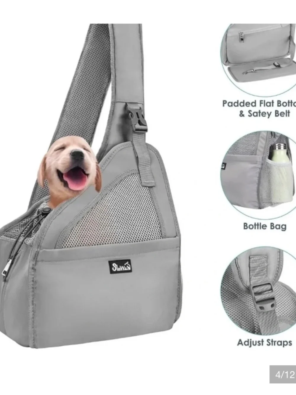 Slowton Dog Sling bag Hands Free